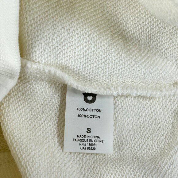 SPIRITUAL GANGSTER Universe Crewneck Sweatshirt Sz S Ivory White Graphic Cotton - Picture 9 of 12